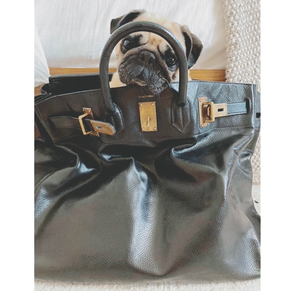 VINTAGE HERMES HAC 55 BIRKIN HAUT A COURROIES TRAVEL WEEKENDER BAG!